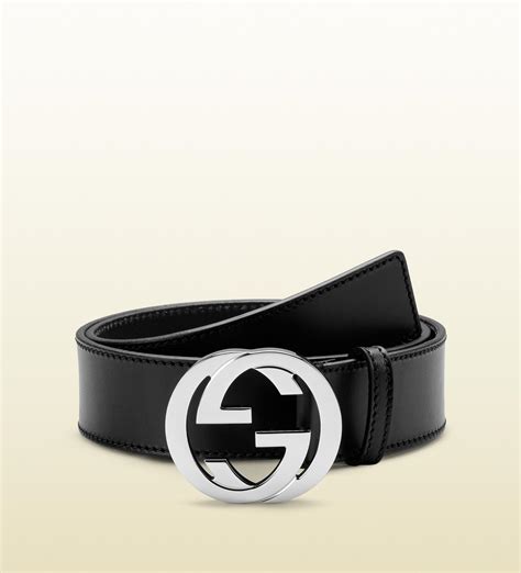 gucci belt interlocking g buckle black|gucci interlocked embossed belt.